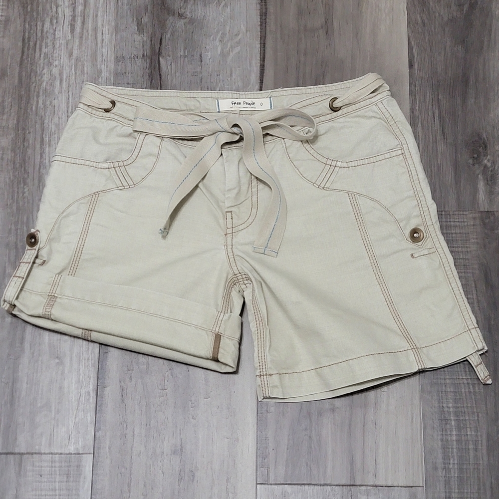 Free People Cargo Roll Up Shorts
